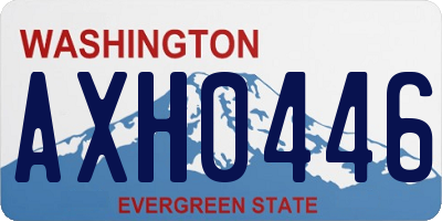 WA license plate AXH0446