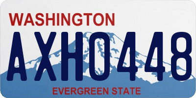 WA license plate AXH0448