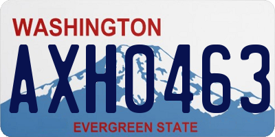 WA license plate AXH0463