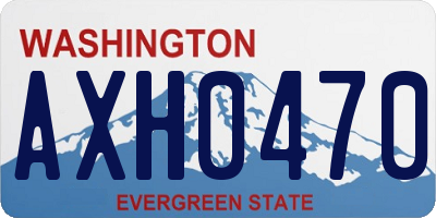 WA license plate AXH0470