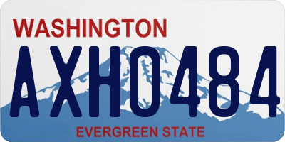 WA license plate AXH0484