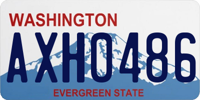 WA license plate AXH0486