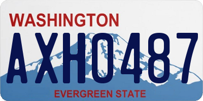 WA license plate AXH0487