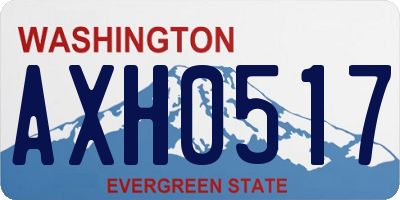 WA license plate AXH0517