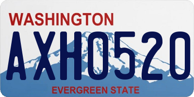 WA license plate AXH0520