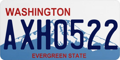 WA license plate AXH0522