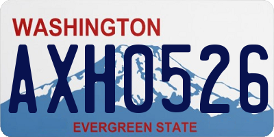 WA license plate AXH0526