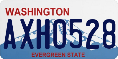 WA license plate AXH0528
