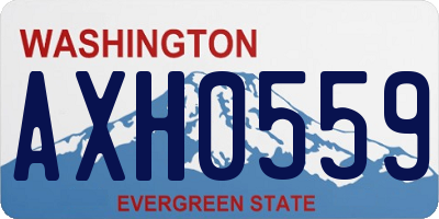 WA license plate AXH0559