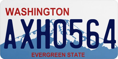 WA license plate AXH0564