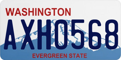 WA license plate AXH0568