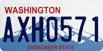 WA license plate AXH0571