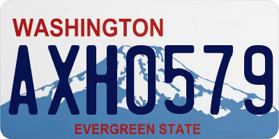 WA license plate AXH0579