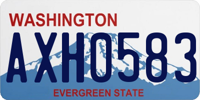 WA license plate AXH0583