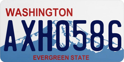 WA license plate AXH0586