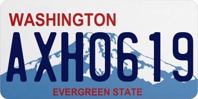 WA license plate AXH0619