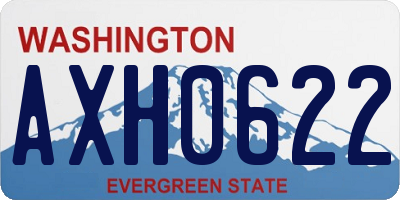 WA license plate AXH0622