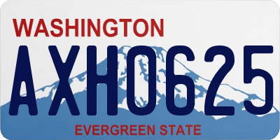 WA license plate AXH0625