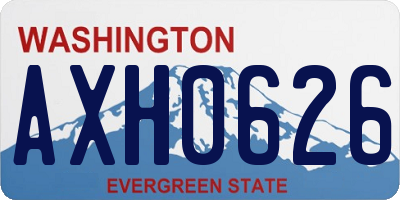 WA license plate AXH0626