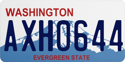 WA license plate AXH0644
