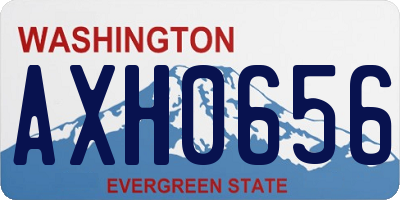 WA license plate AXH0656