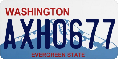 WA license plate AXH0677