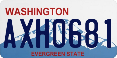 WA license plate AXH0681