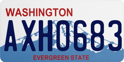 WA license plate AXH0683