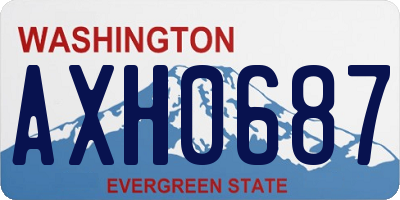 WA license plate AXH0687
