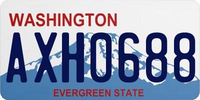 WA license plate AXH0688