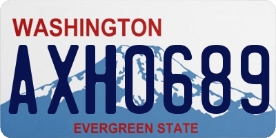 WA license plate AXH0689