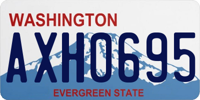 WA license plate AXH0695