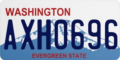 WA license plate AXH0696