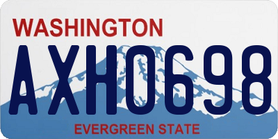 WA license plate AXH0698