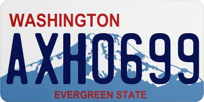 WA license plate AXH0699