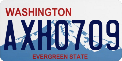 WA license plate AXH0709