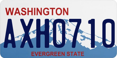 WA license plate AXH0710