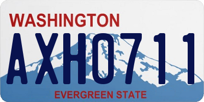 WA license plate AXH0711