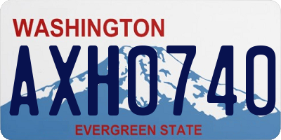 WA license plate AXH0740