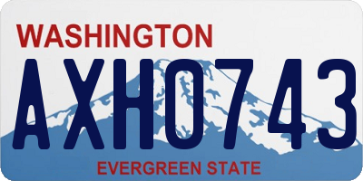 WA license plate AXH0743