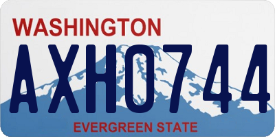 WA license plate AXH0744