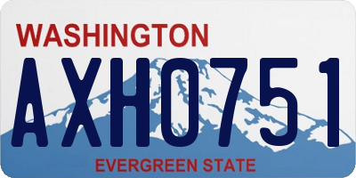 WA license plate AXH0751