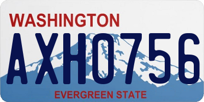 WA license plate AXH0756