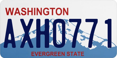 WA license plate AXH0771