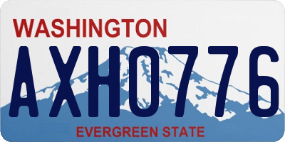 WA license plate AXH0776