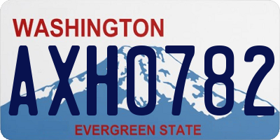 WA license plate AXH0782