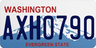 WA license plate AXH0790