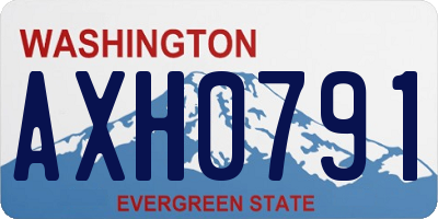 WA license plate AXH0791