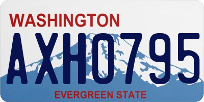 WA license plate AXH0795