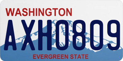 WA license plate AXH0809